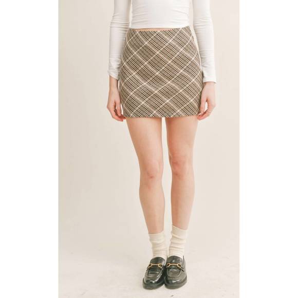 (SMALL) SONATA PLAID BIAS SKIRT- SADIE & SAGE